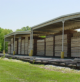 Stacks of lumber